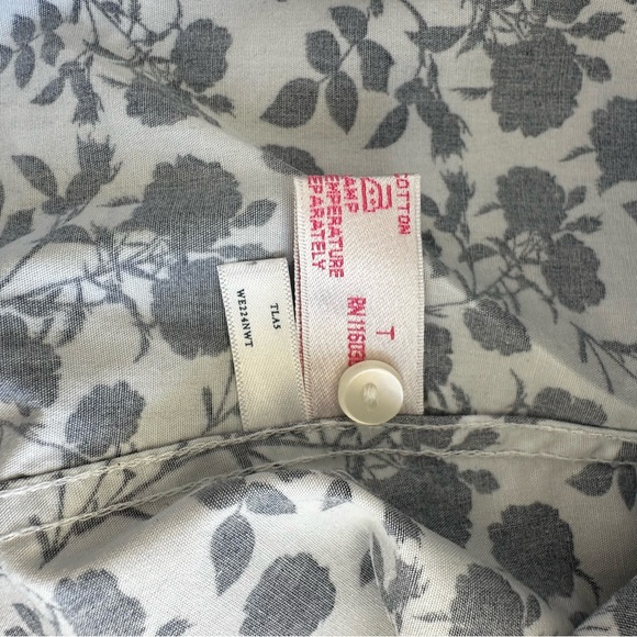 Charles Tyrwhitt Long Sleeve Button Up Navy White Ditsy Floral Work Shirt - Picture 6 of 6